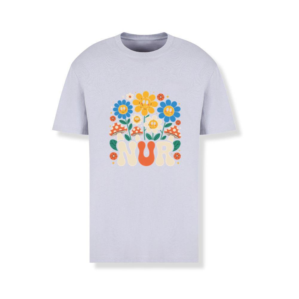 Nur Retro Flower Cartoon Design T-Shirts