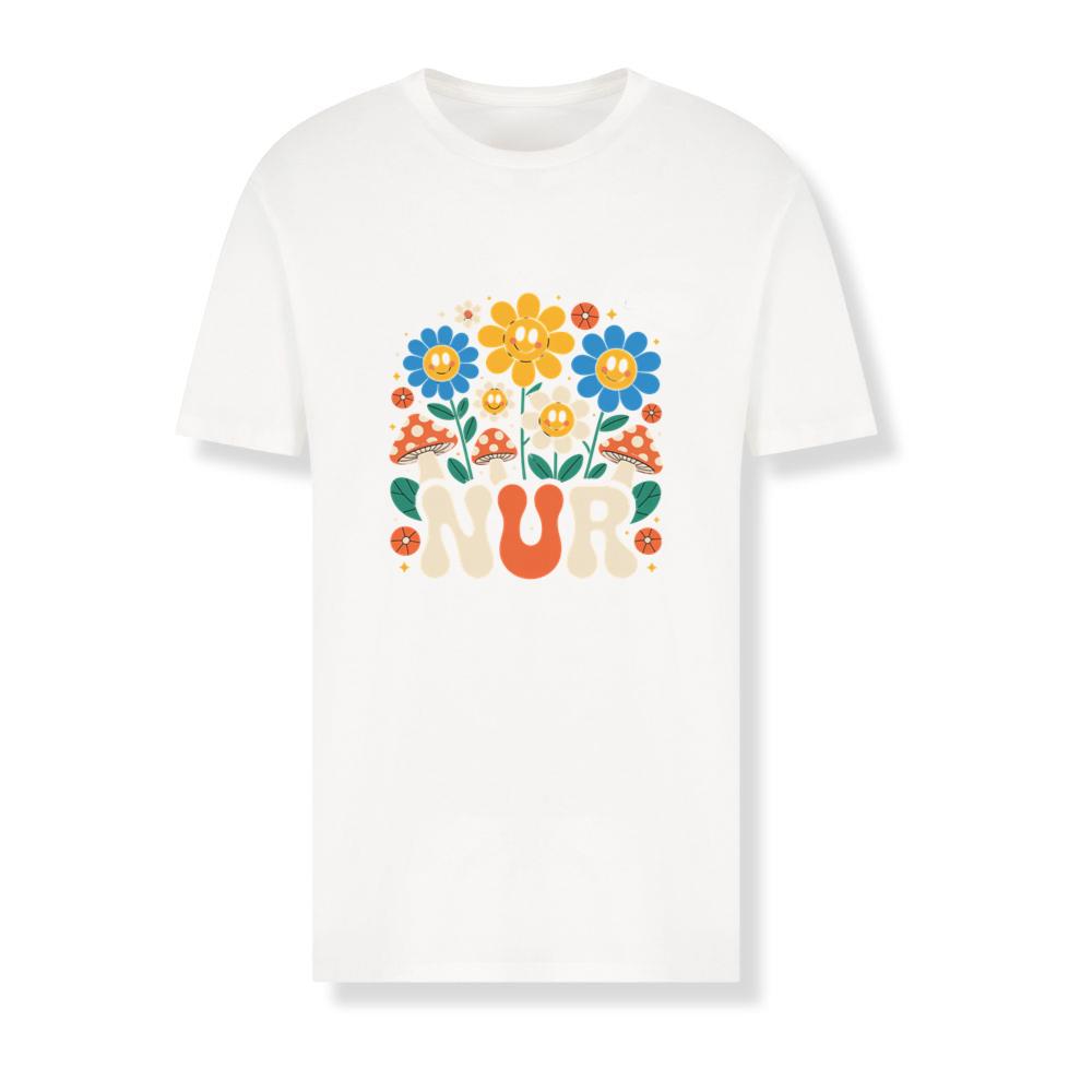 Nur Retro Flower Cartoon Design T-Shirts