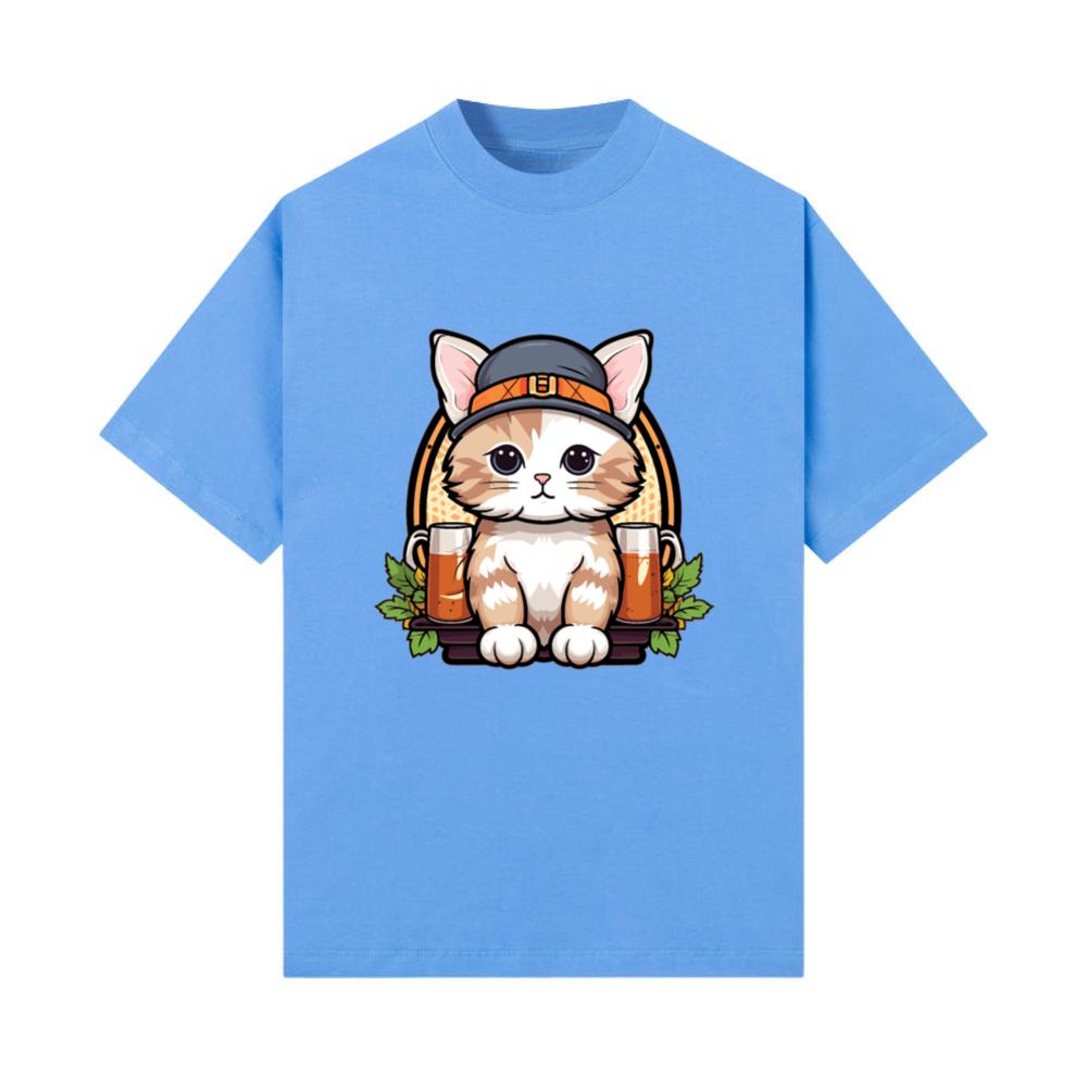 Oktoberfest Kawaii Cat Beer Drinking Anime Cat T-Shirt