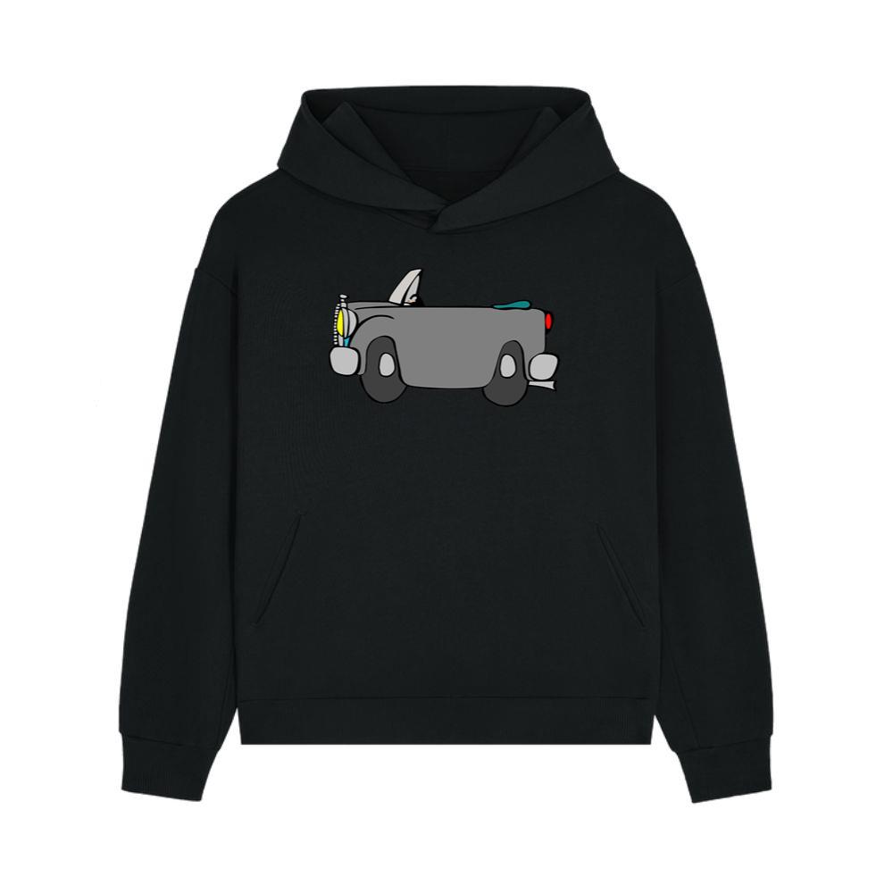 Old Gray Cartoon Convertible Car Hoodie