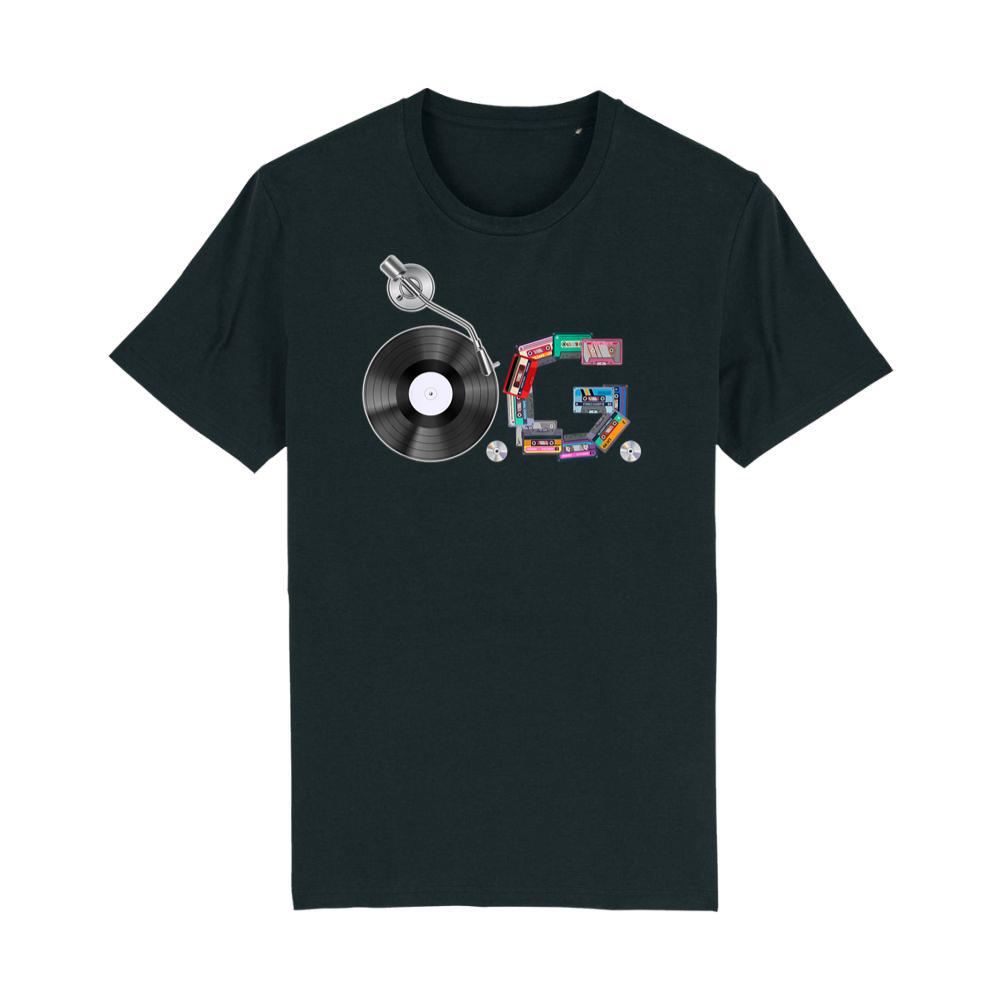 Old School OG Hip Hop Head Vinyl, CDs, Tapes 80s 90s Retro T-Shirt