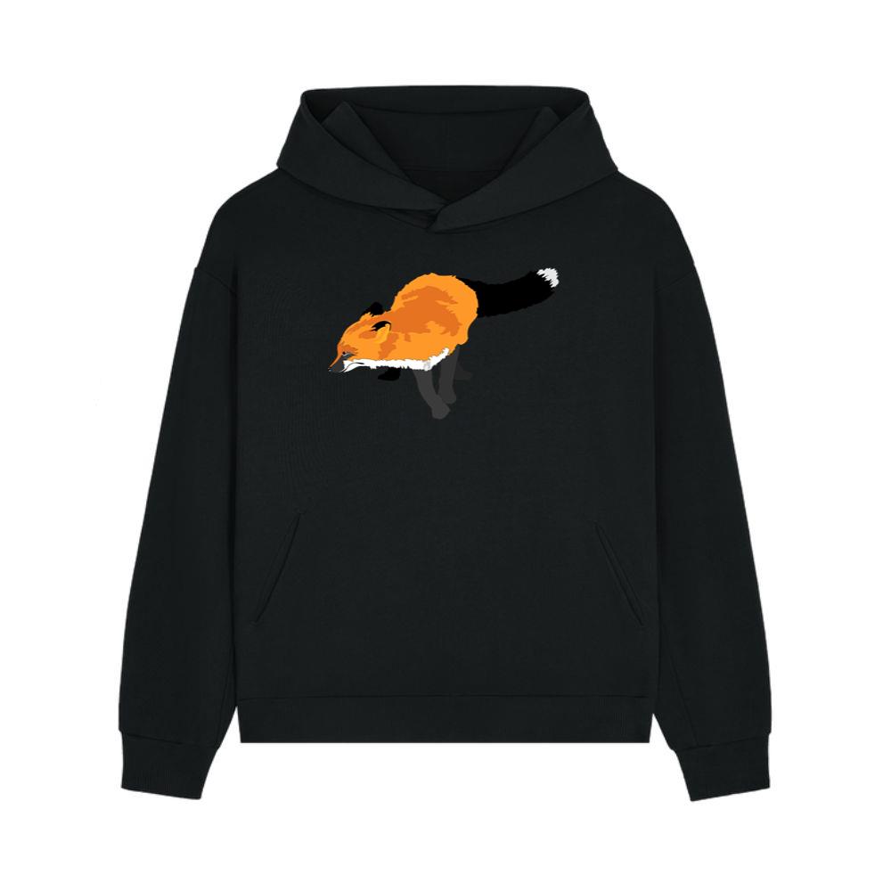 Orange Fox Walking Slowly Hoodie