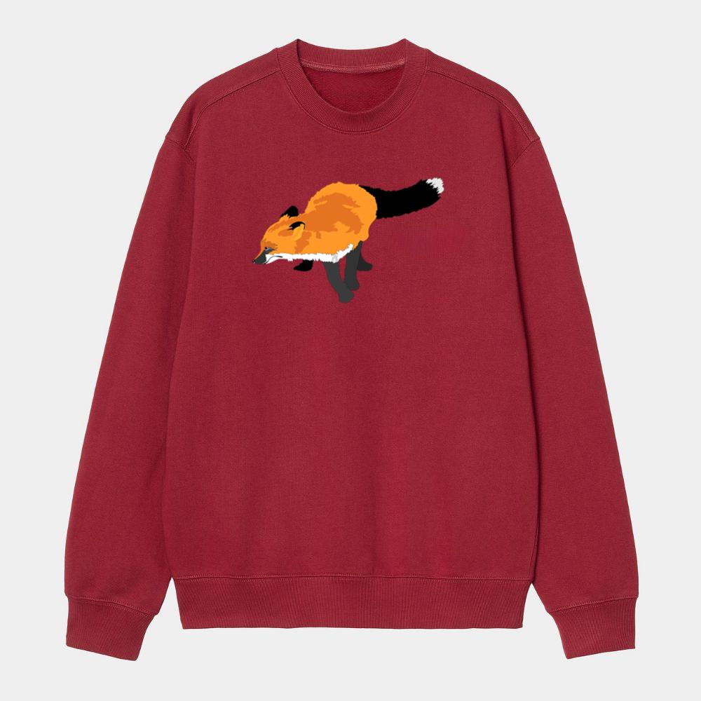 Orange Fox Walking Slowly Sweatshirt
