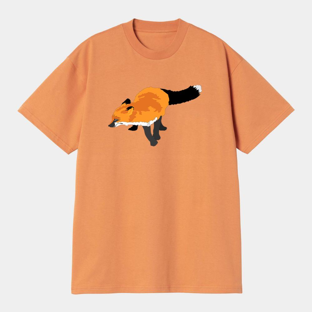 Orange Fox Walking Slowly T-Shirts