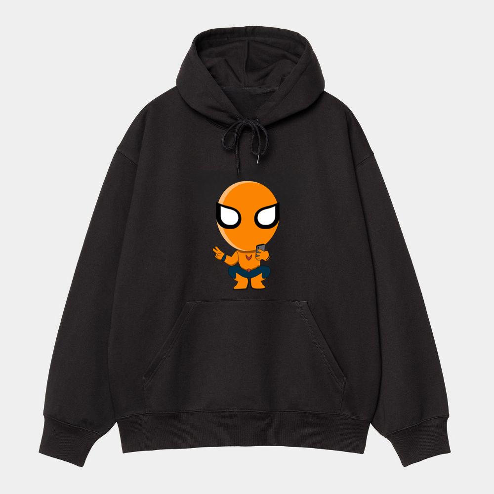 Orange Hero Taking Selfie Hoodie