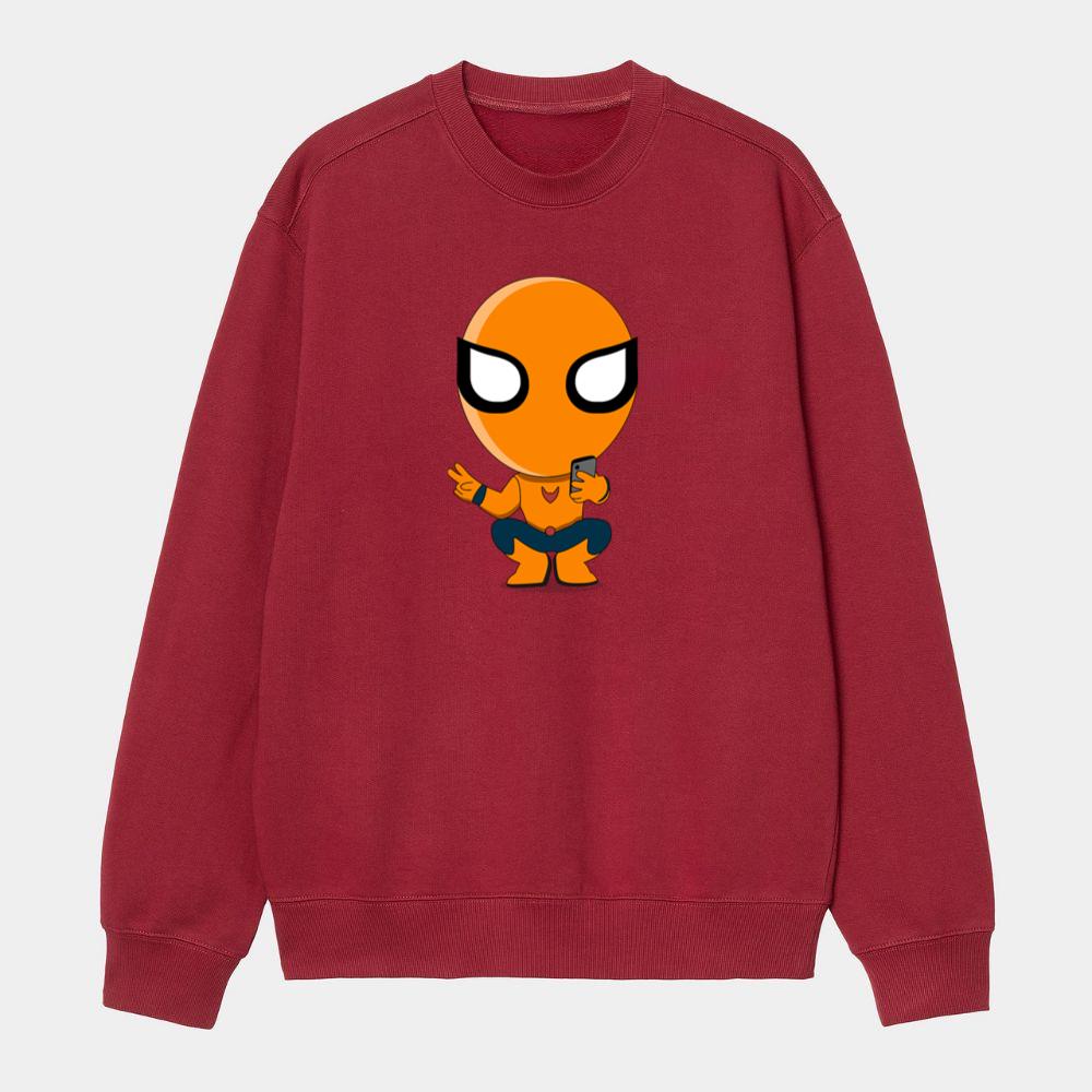 Orange Hero Taking Selfie Sweatshirt