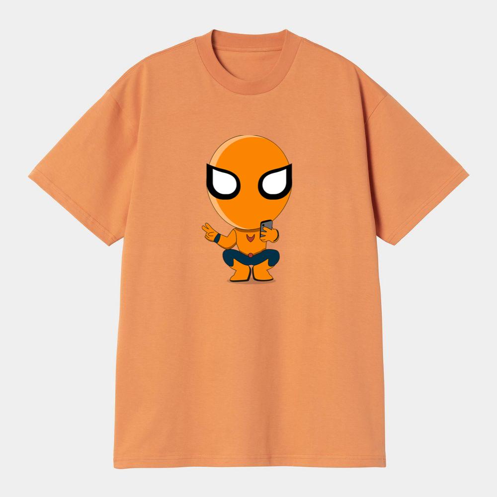 Orange Hero Taking Selfie T-Shirts