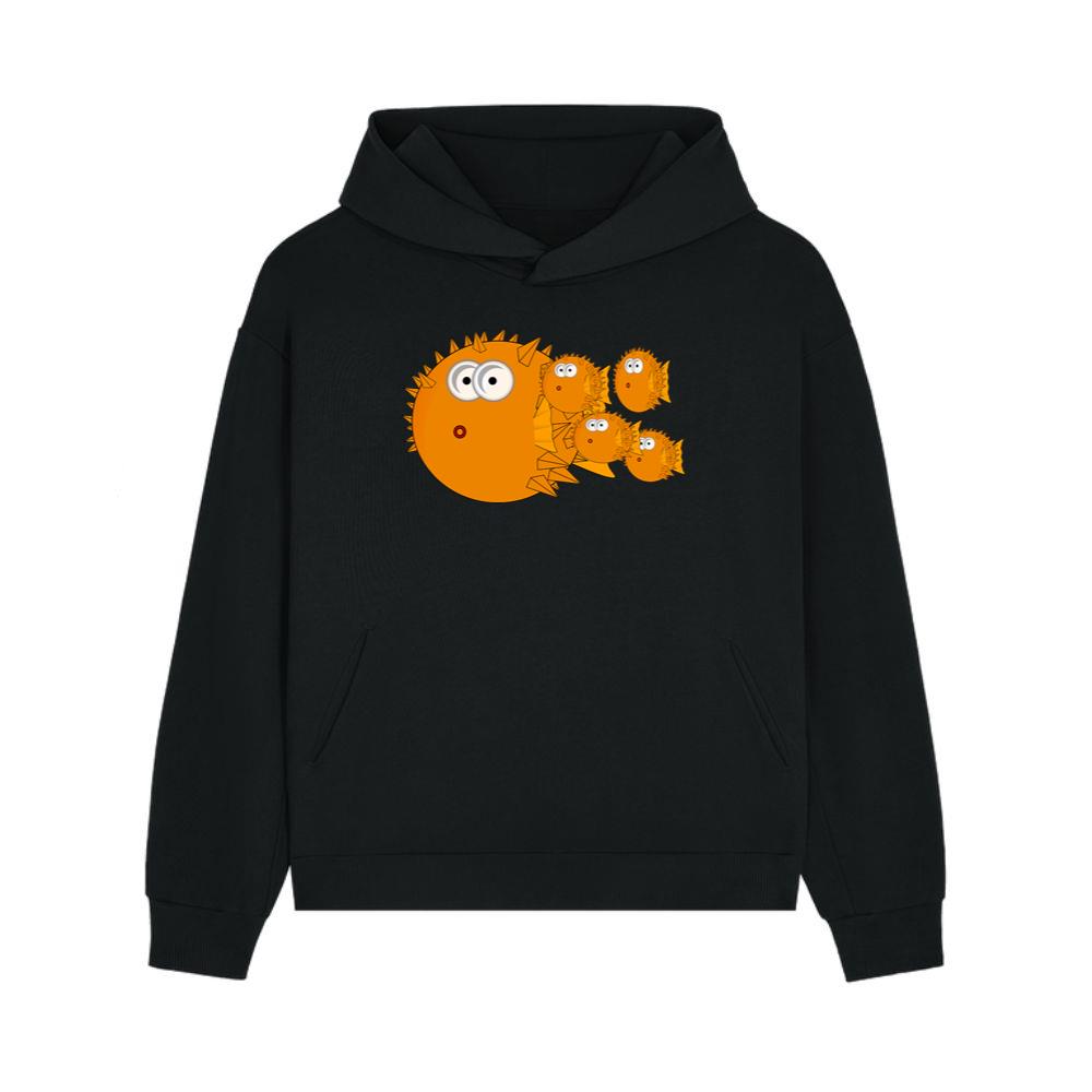 Orange Pufferfish Family Hoodie