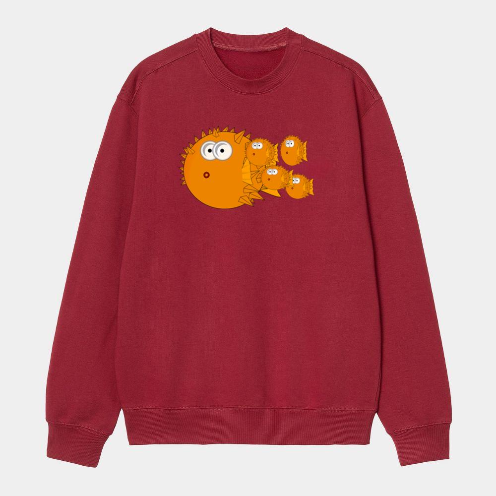 Orange Pufferfish Family Sweatshirt
