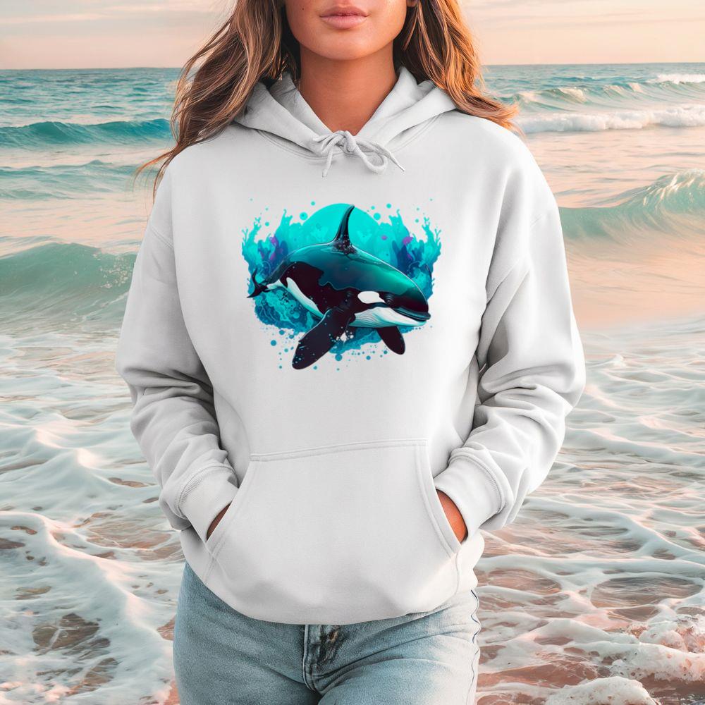 Orca Ocean Whale Spirit Animal Design Hoodie
