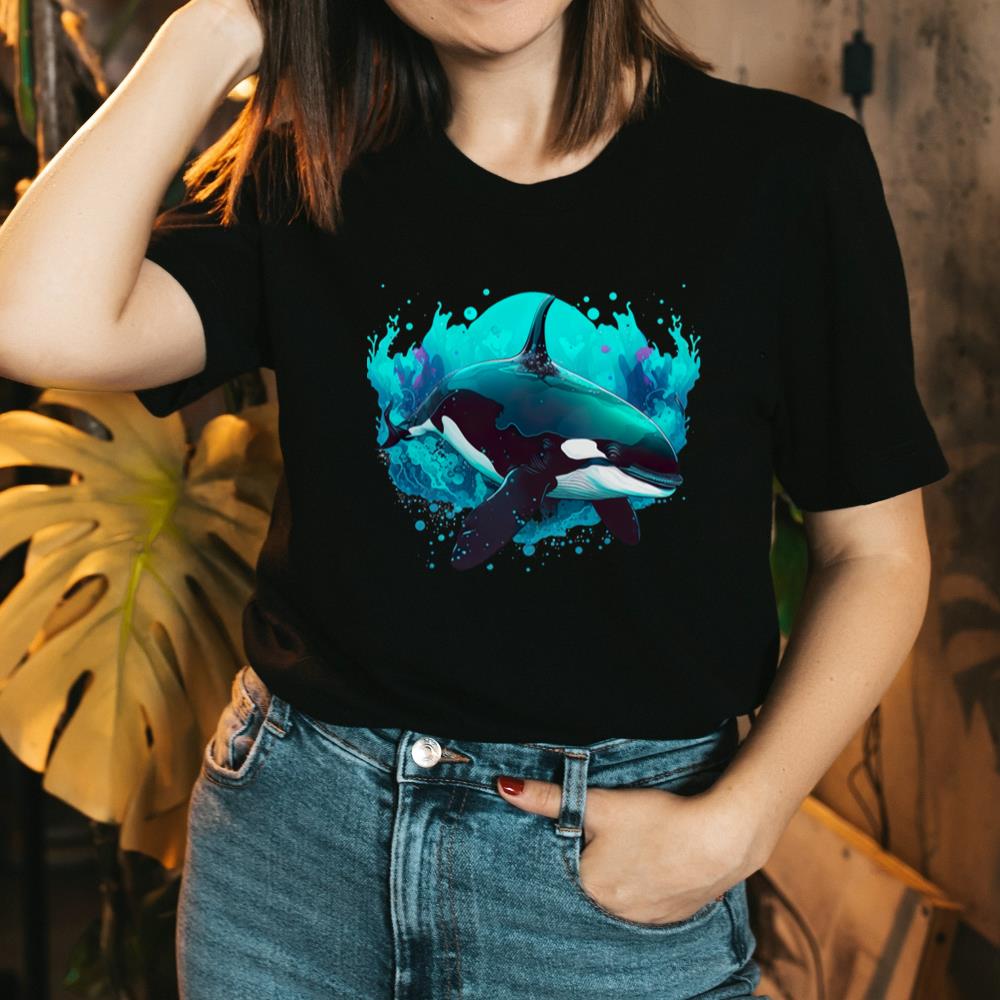 Orca Ocean Whale Spirit Animal Design T-Shirt - Image 2
