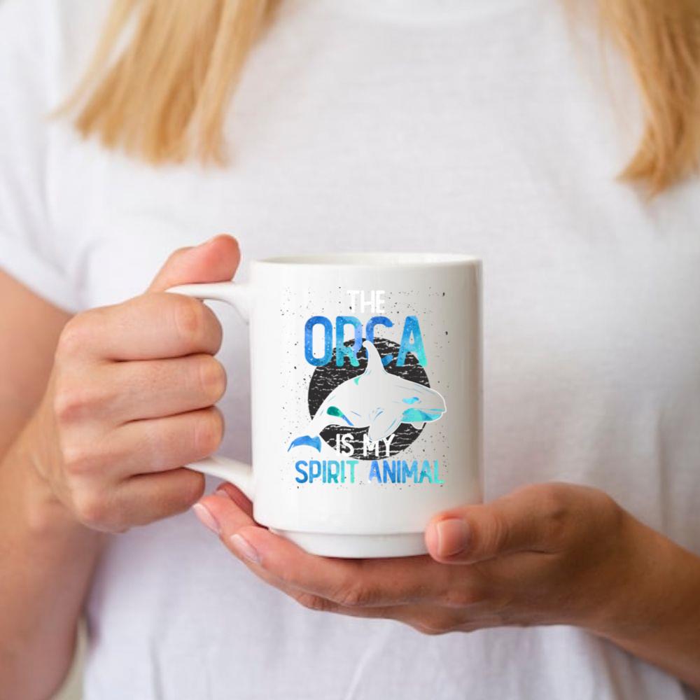Orca Spirit Animal Ocean Lover Design Mug