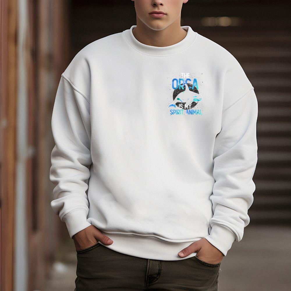 Orca Spirit Animal Ocean Lover Design Sweatshirt