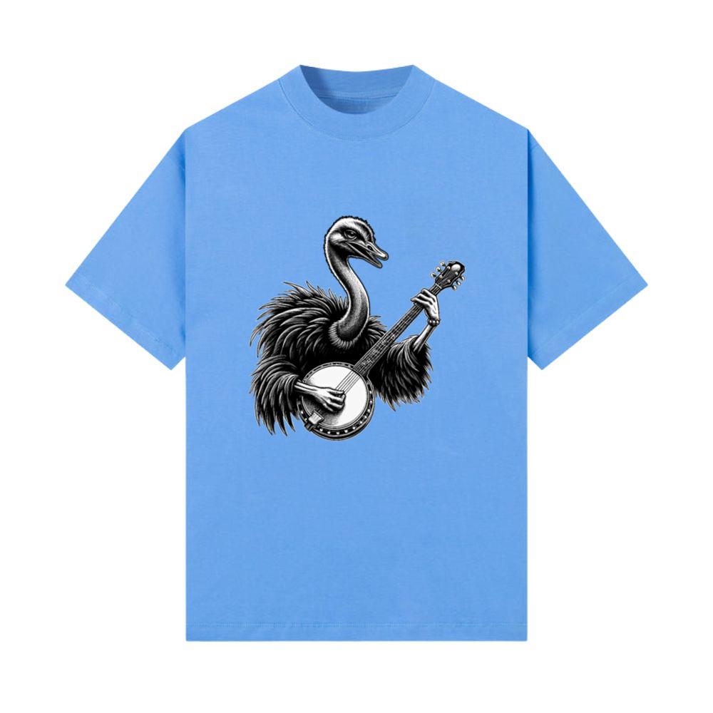 Ostrich Animal Bluegrass Banjo Player T-Shirt