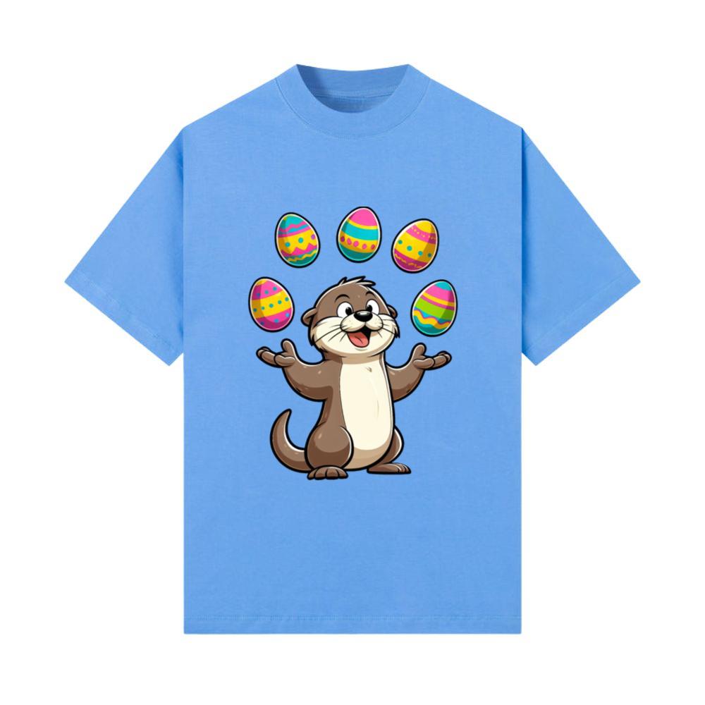 Otter Beaver Juggling Easter Eggs, Aquatic Animal T-Shirt