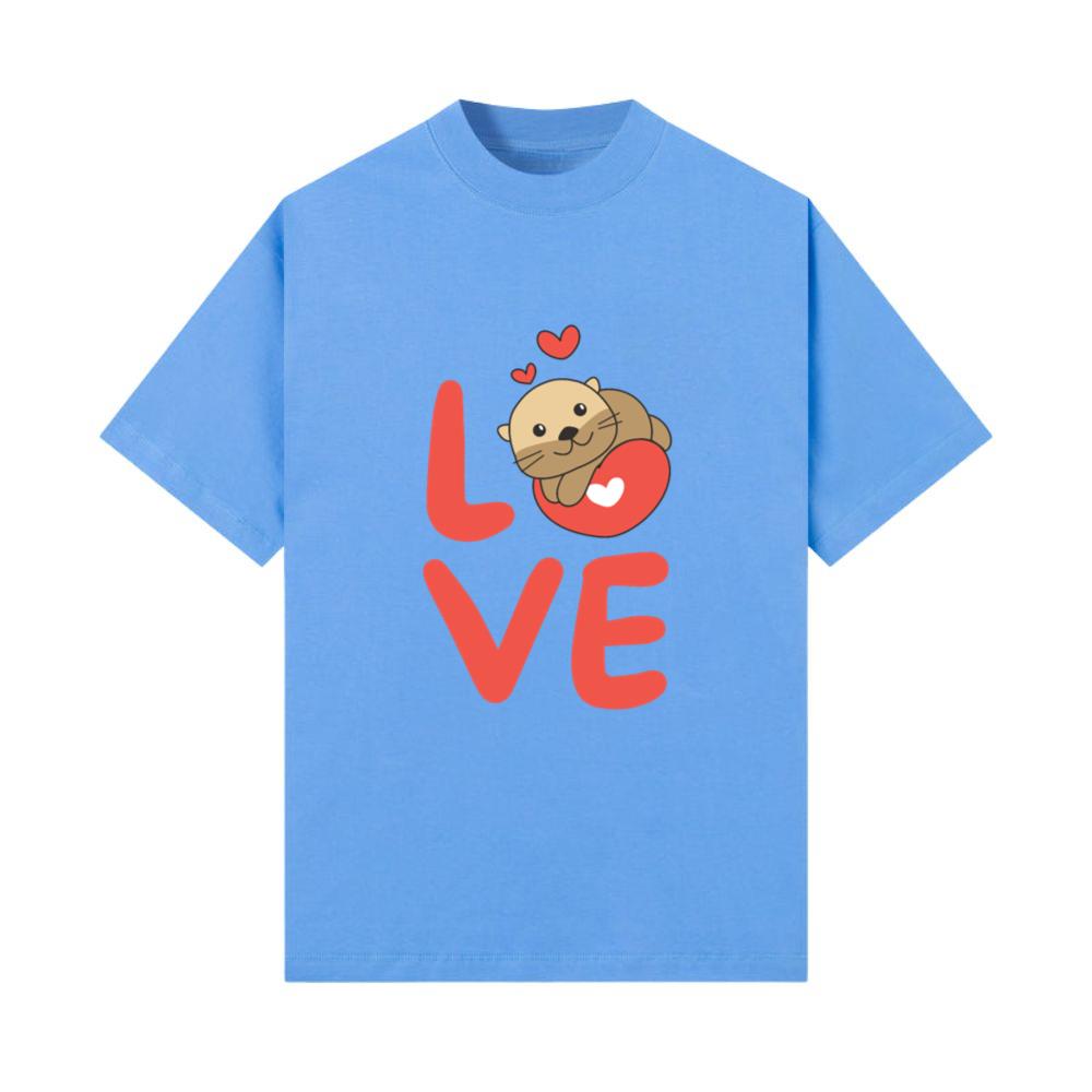 Otter For Valentine's Day Cute Animals Hearts_1 T-Shirt