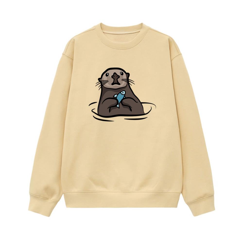 Otter Holding Fish Sweatshirt