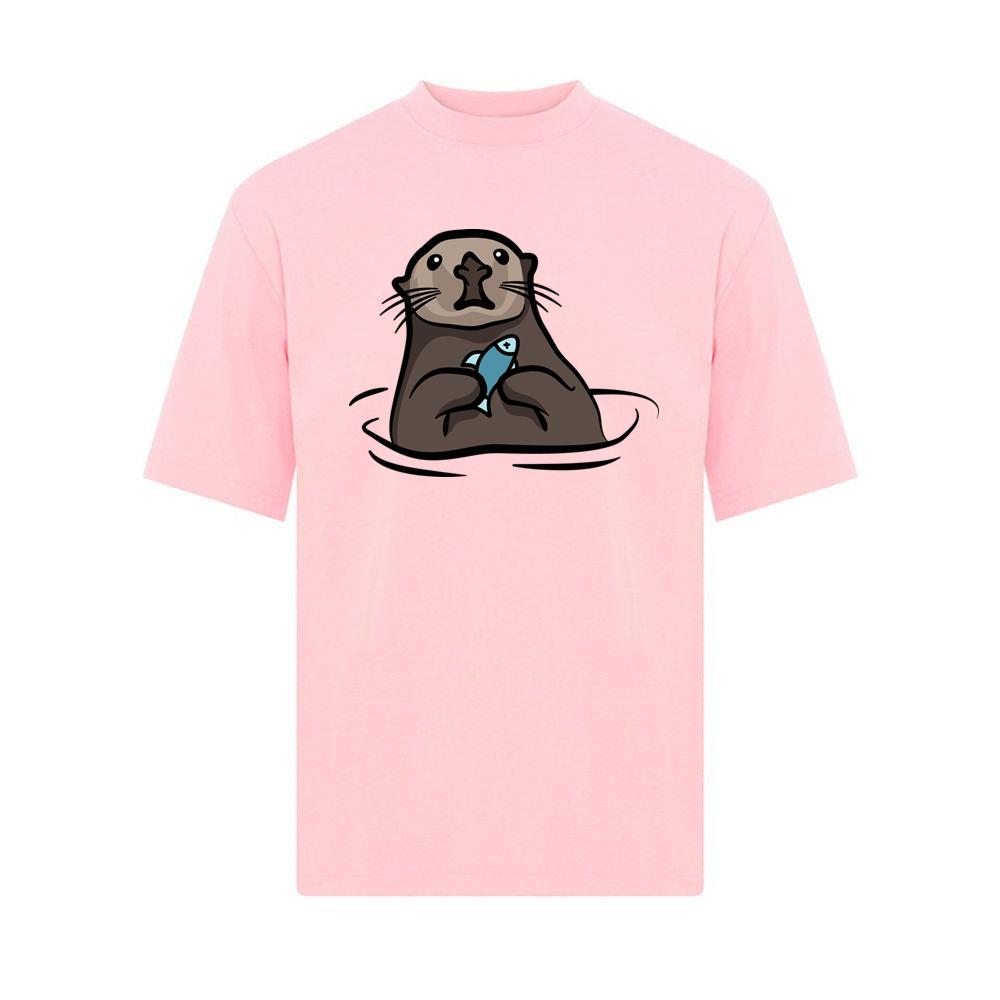 Otter Holding Fish T-Shirts
