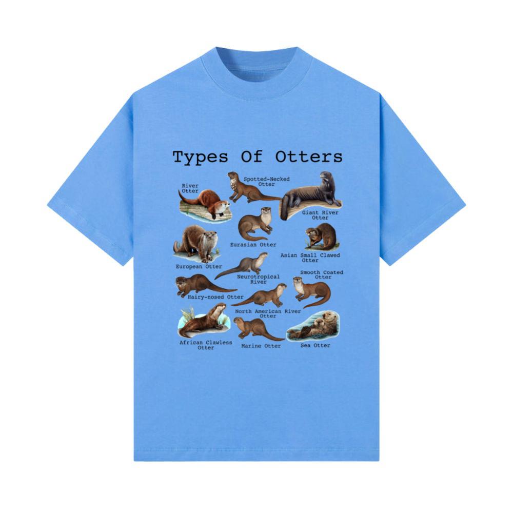 Otters Sea Otter Giant Otter Educational Animal T-Shirt