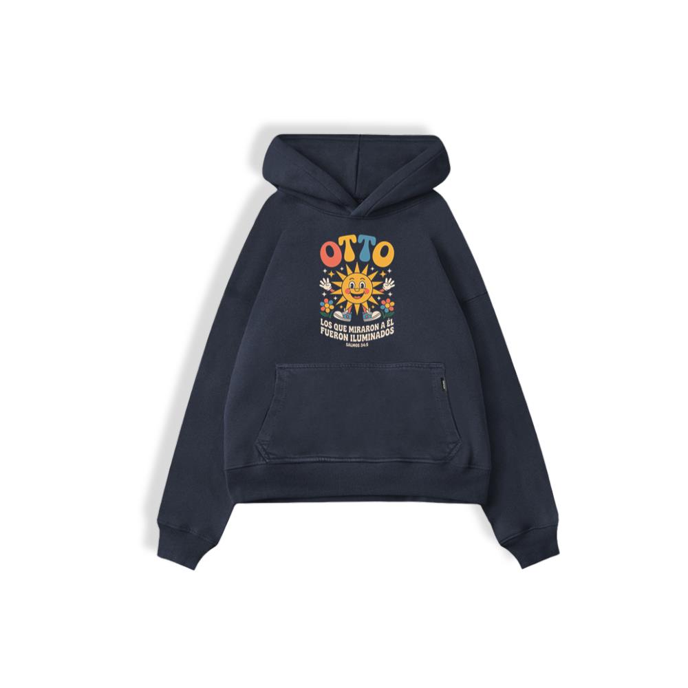 Otto Sunshine Retro Artwork with Positive Spanish Quote Design Hoodie - Image 2