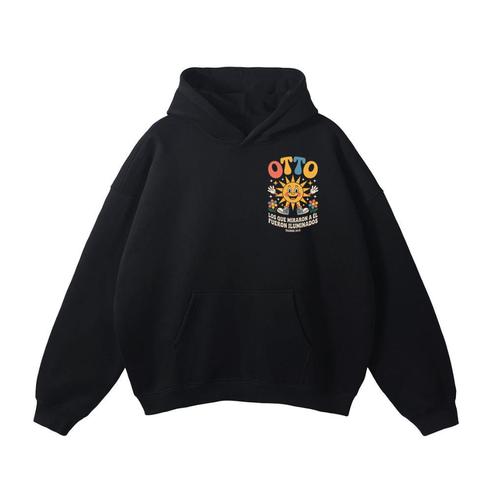 Otto Sunshine Retro Artwork with Positive Spanish Quote Design Hoodie