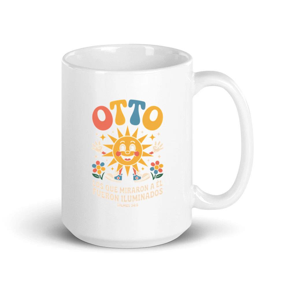 Otto Sunshine Retro Artwork with Positive Spanish Quote Design Mug