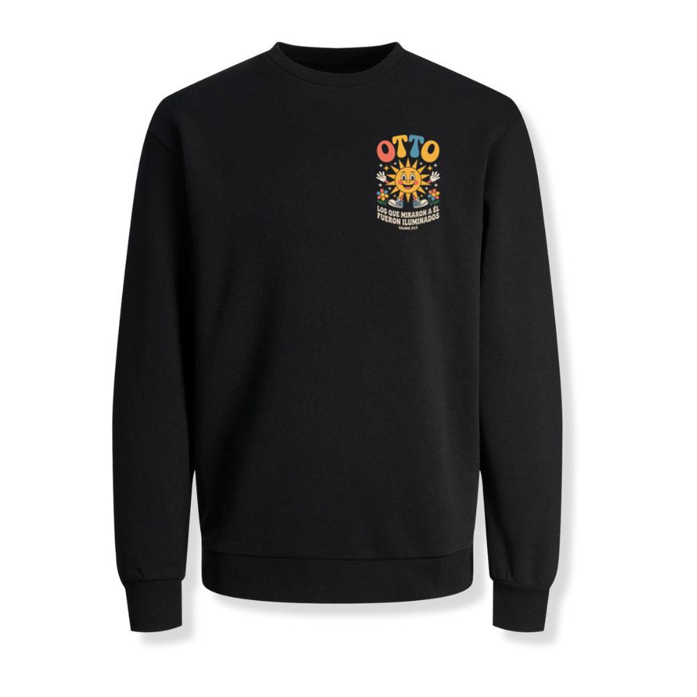 Otto Sunshine Retro Artwork with Positive Spanish Quote Design Sweatshirts