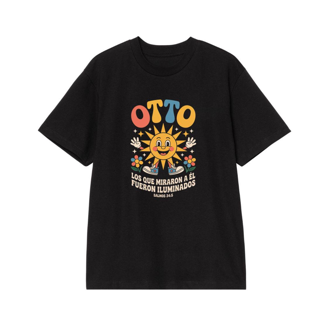 Otto Sunshine Retro Artwork with Positive Spanish Quote Design T-Shirt