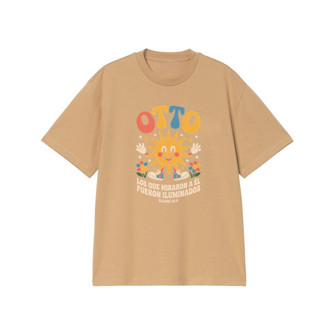 Otto Sunshine Retro Artwork with Positive Spanish Quote Design T-Shirt - Image 3