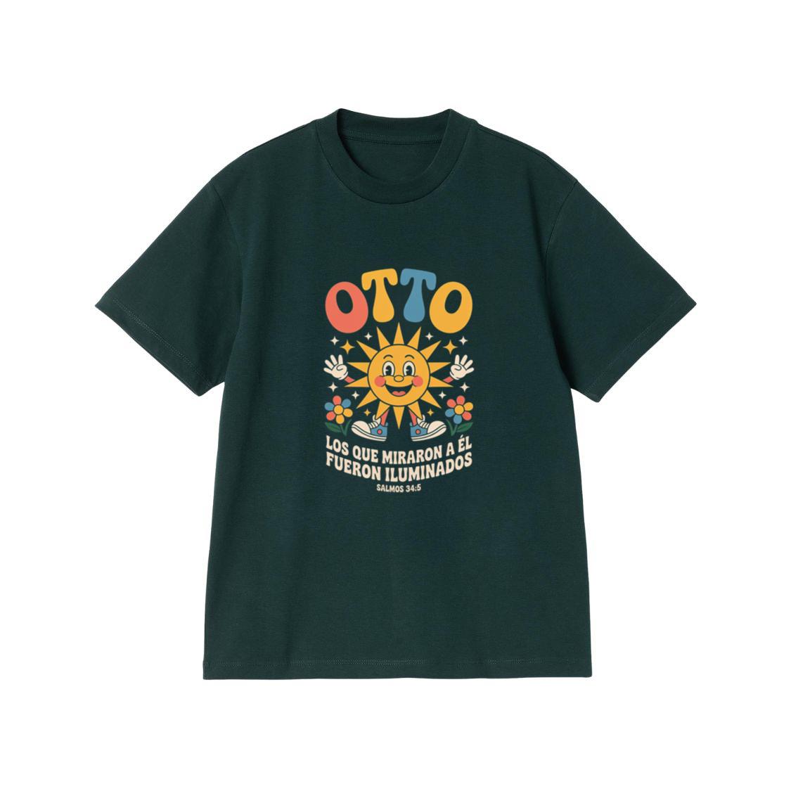 Otto Sunshine Retro Artwork with Positive Spanish Quote Design T-Shirt - Image 2