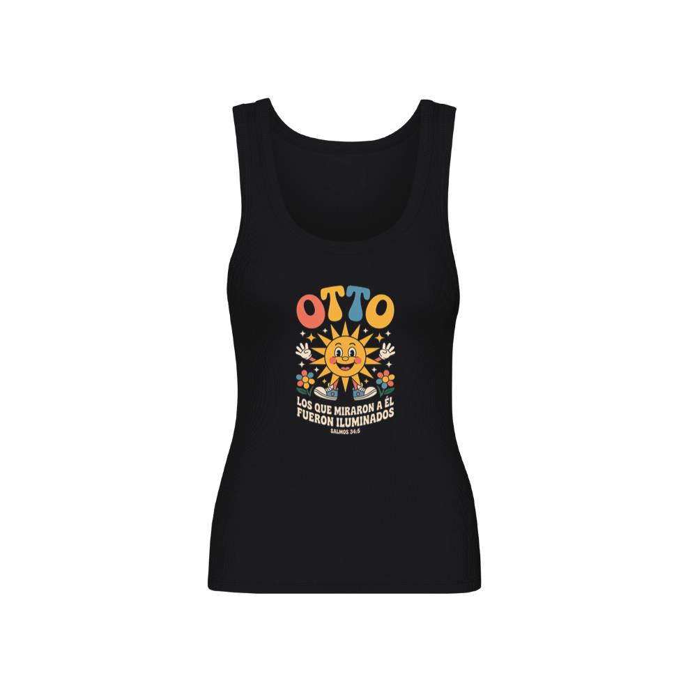 Otto Sunshine Retro Artwork with Positive Spanish Quote Design TankTop 