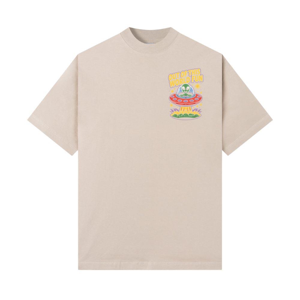 Out of This World Fun Alien Spaceship Retro Graphic T-Shirt
