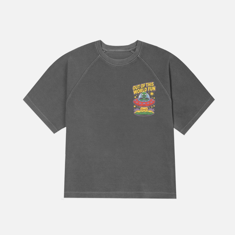 Out of This World Fun Alien Spaceship Retro Graphic T-Shirt