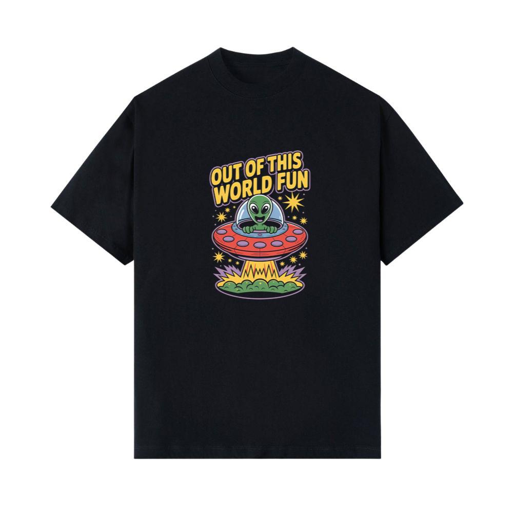 Out of This World Fun Alien Spaceship Retro Graphic T-Shirts