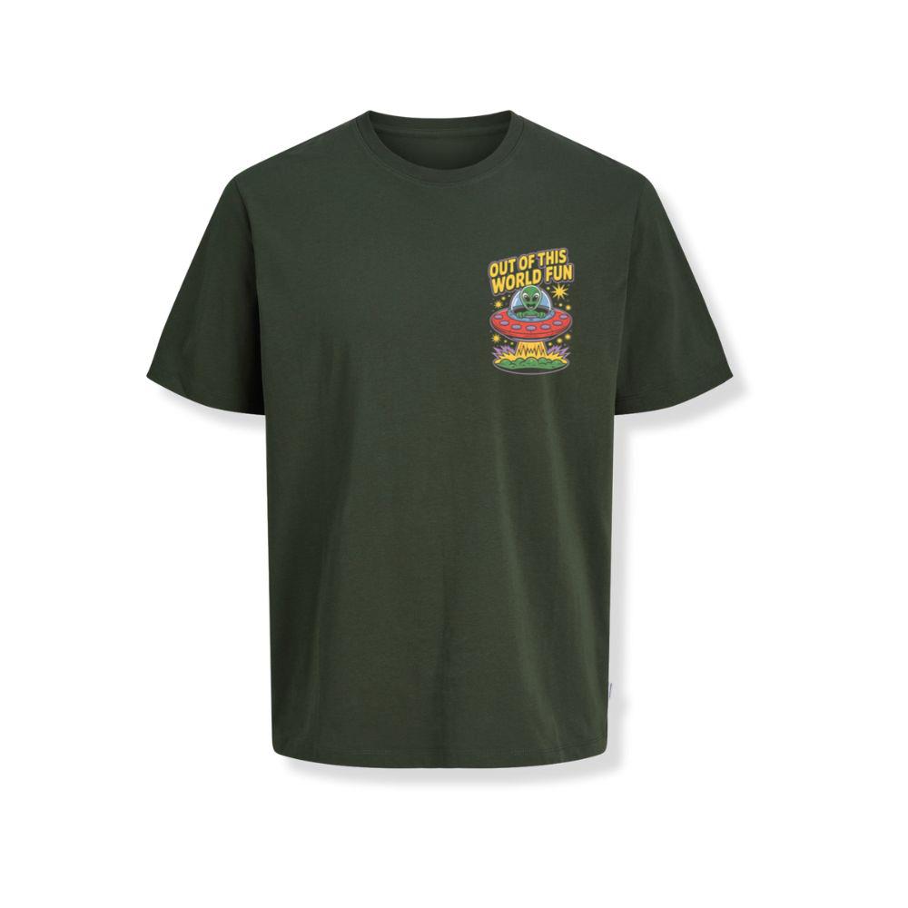 Out of This World Fun Alien Spaceship Retro Graphic T-Shirts