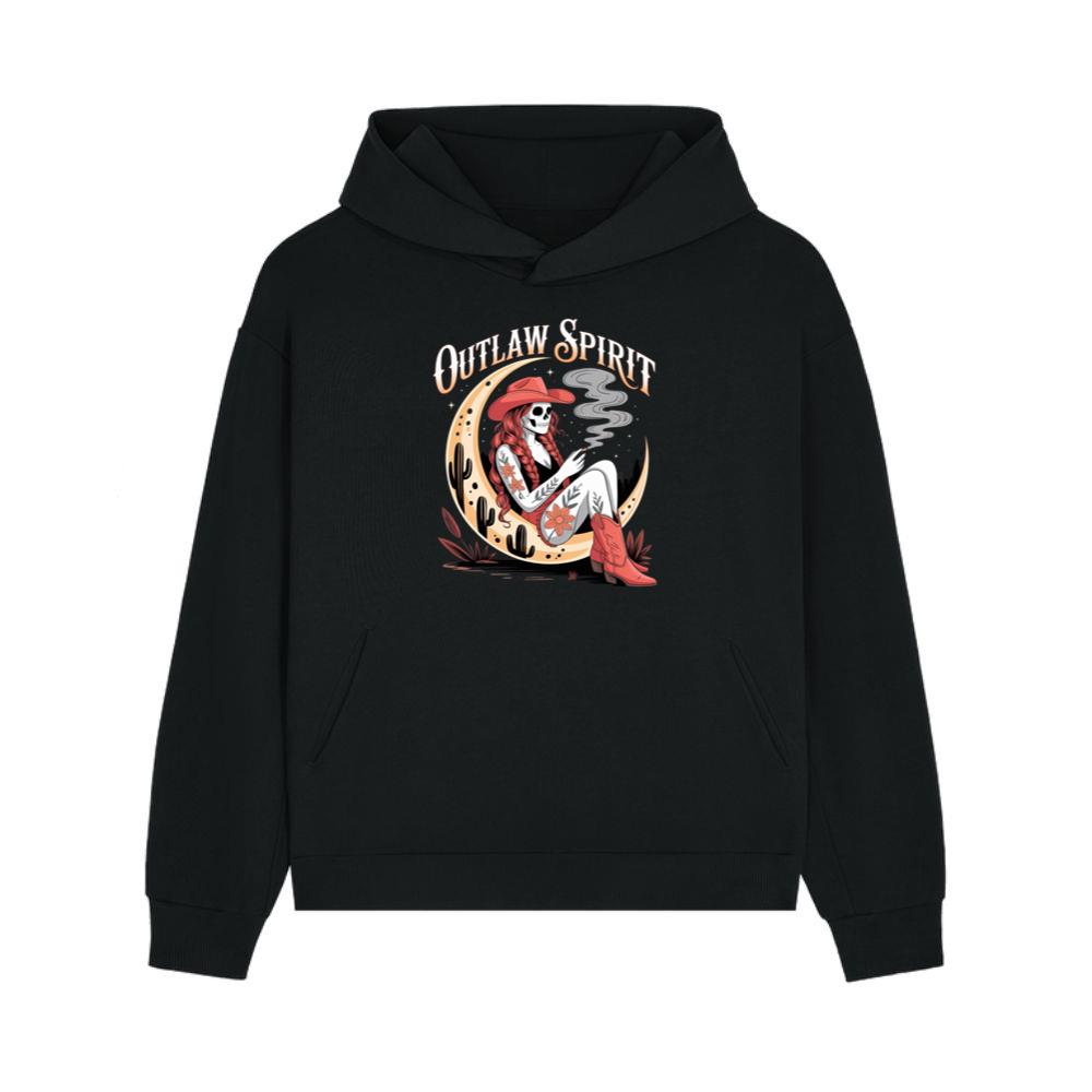 Outlaw Spirit Cowgirl Skeleton Western Style Hoodie