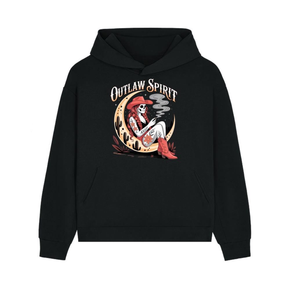 Outlaw Spirit Cowgirl Skeleton Western Style Hoodie