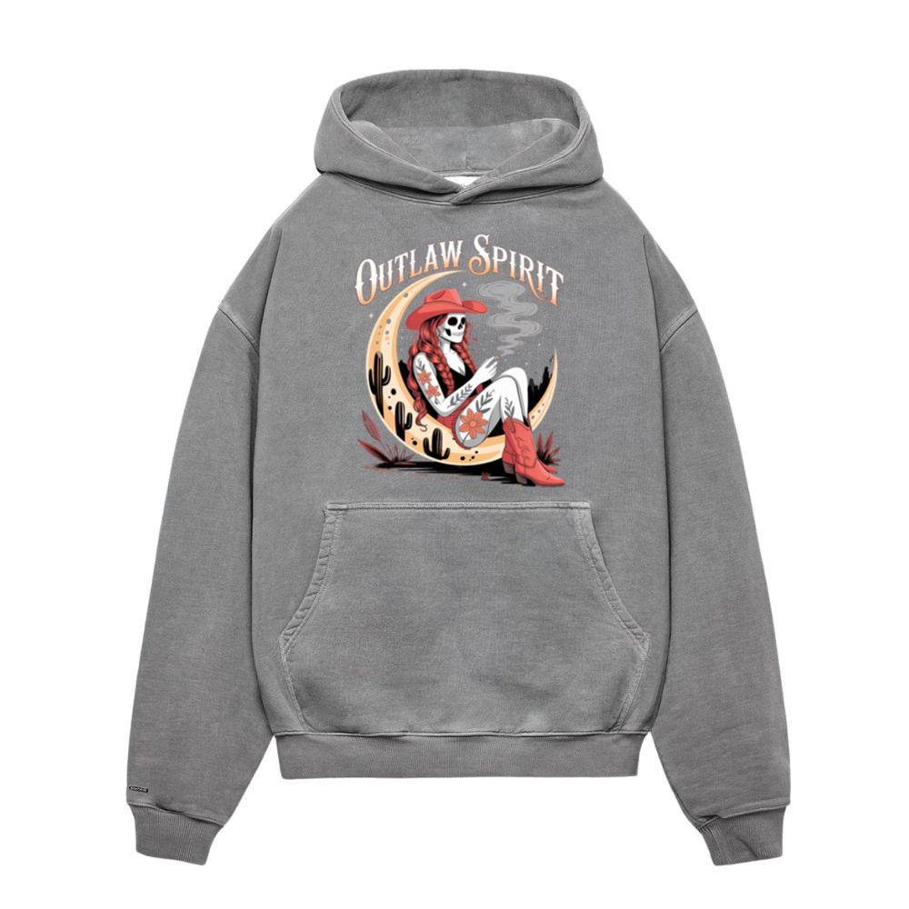 Outlaw Spirit Cowgirl Skeleton Western Style Hoodies