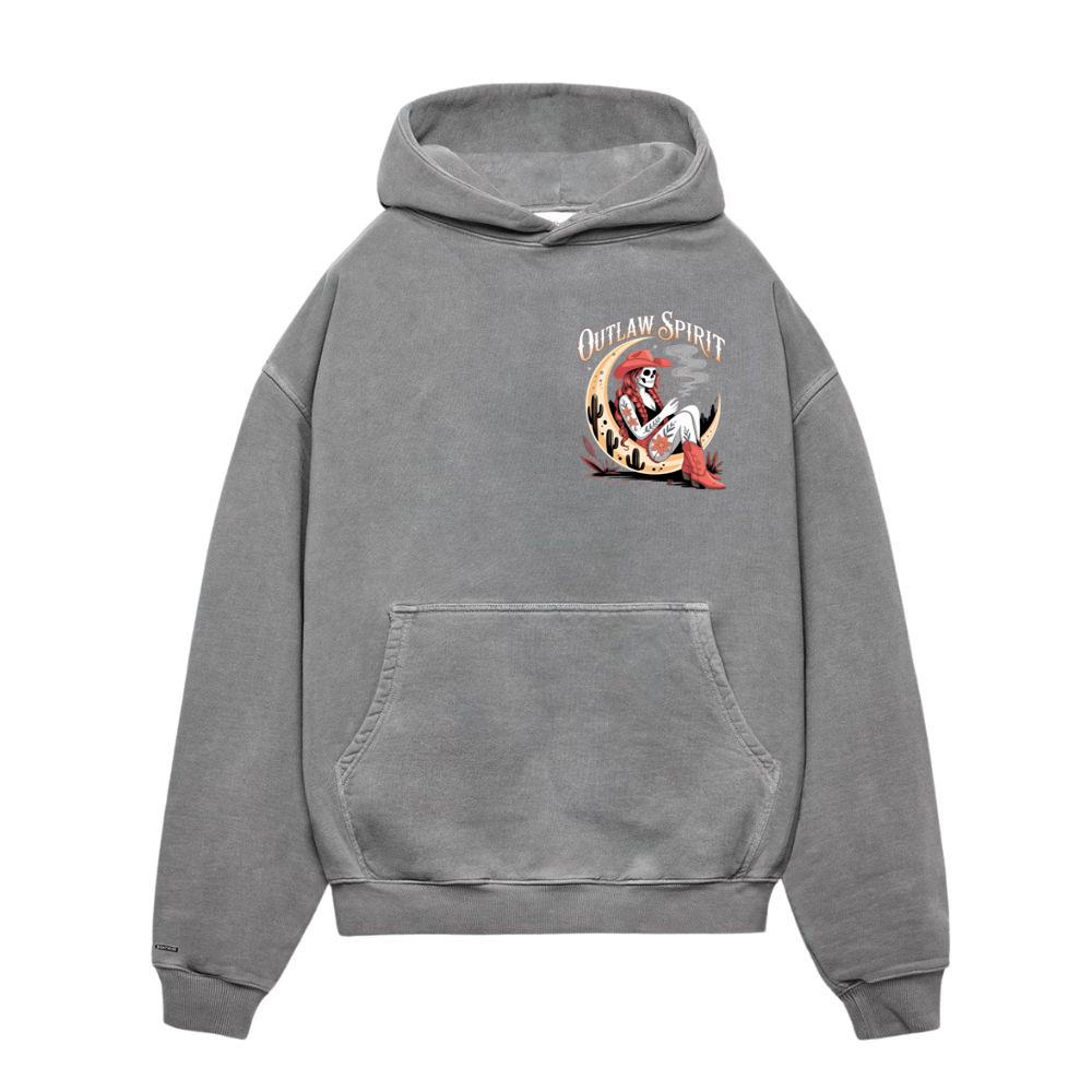 Outlaw Spirit Cowgirl Skeleton Western Style Hoodies