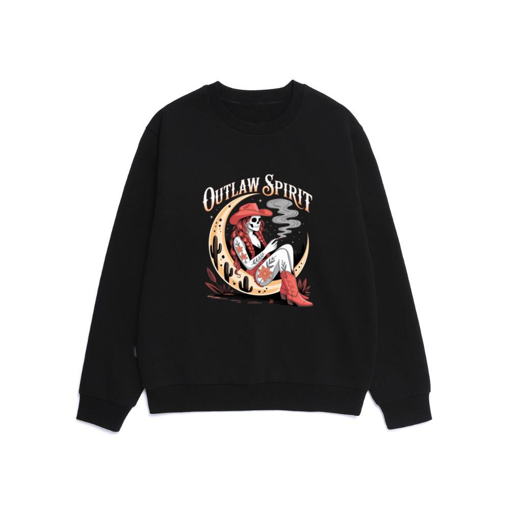 Outlaw Spirit Cowgirl Skeleton Western Style Sweatshirt