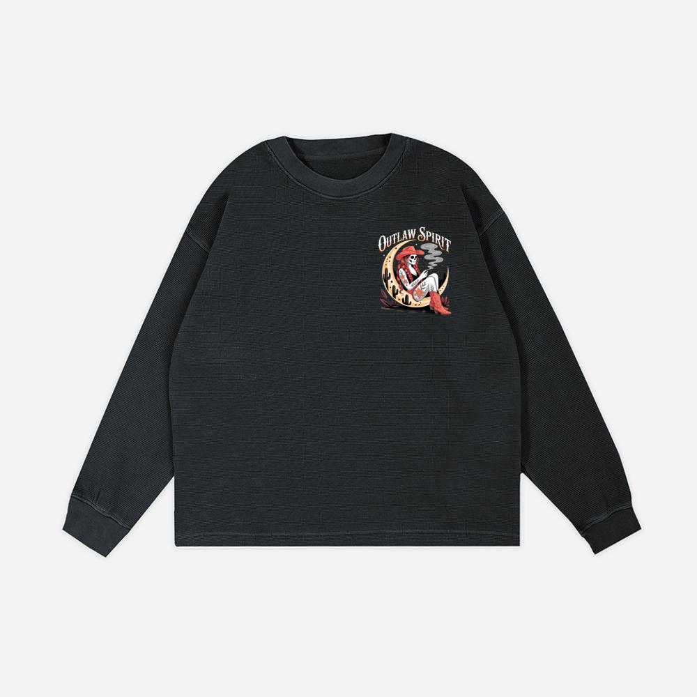 Outlaw Spirit Cowgirl Skeleton Western Style Sweatshirt