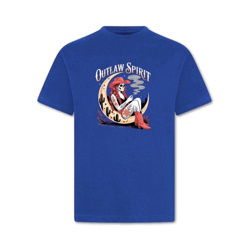 Outlaw Spirit Cowgirl Skeleton Western Style T-Shirt