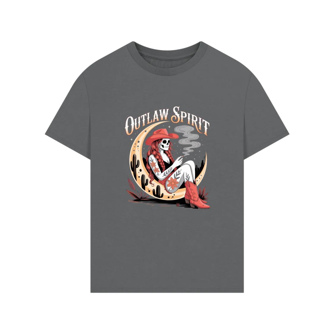 Outlaw Spirit Cowgirl Skeleton Western Style TShirt Rewinde