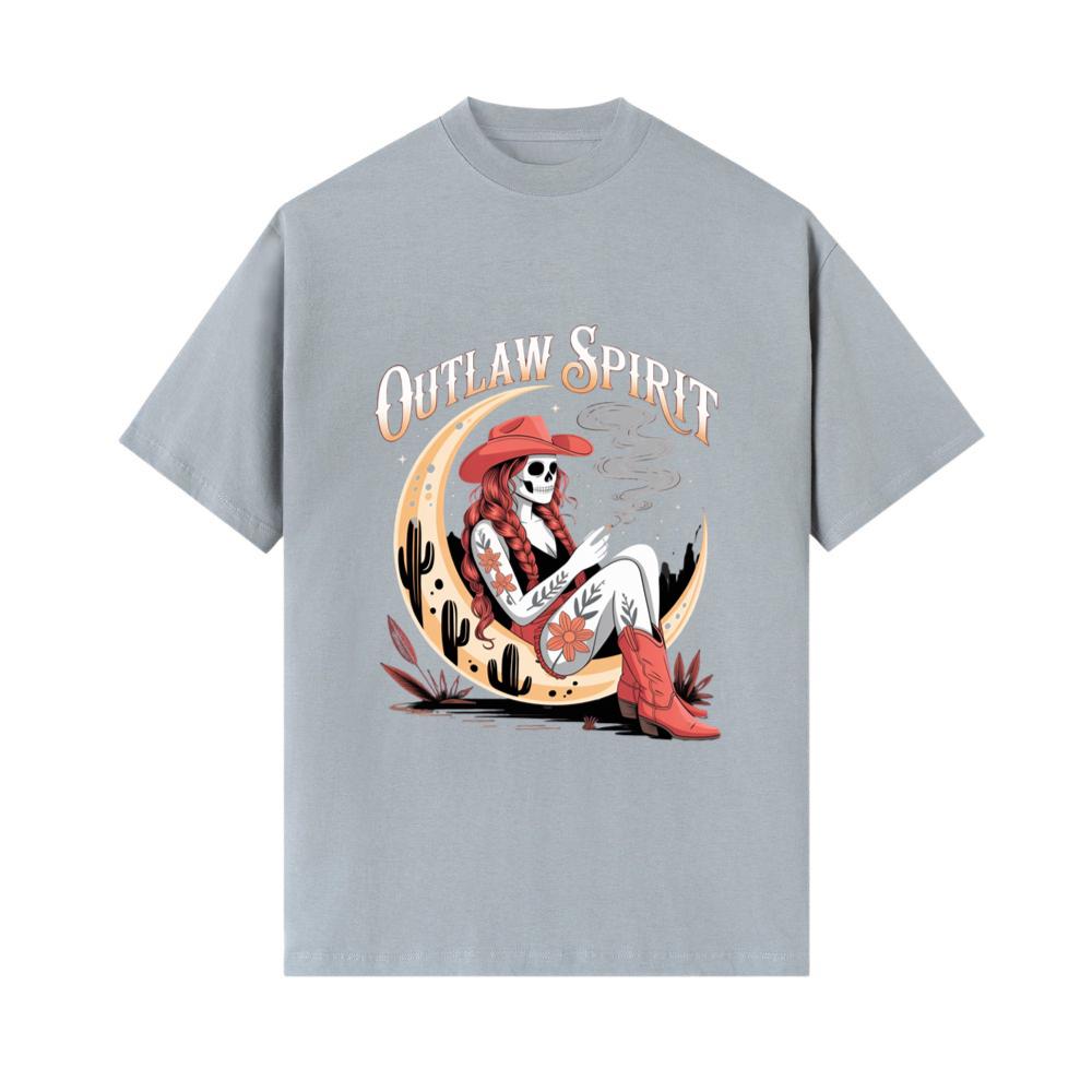 Outlaw Spirit Cowgirl Skeleton Western Style T-Shirts