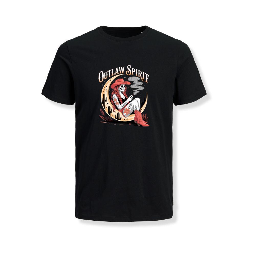 Outlaw Spirit Cowgirl Skeleton Western Style T-Shirts