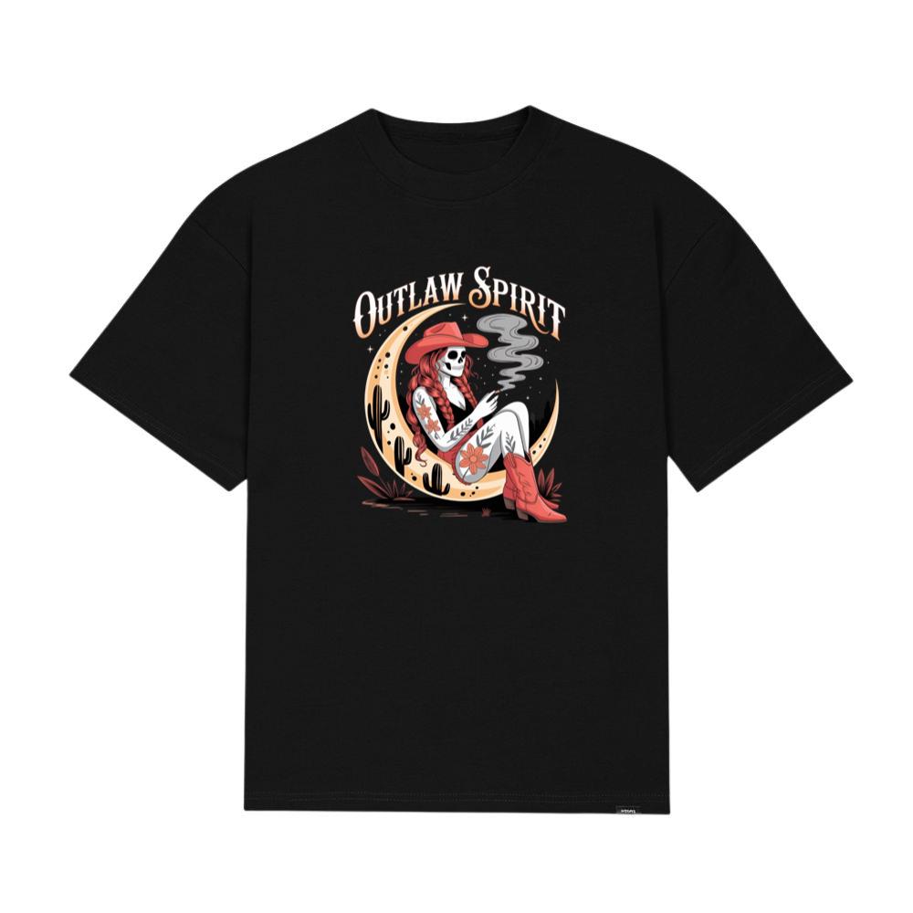 Outlaw Spirit Cowgirl Skeleton Western Style T-Shirts