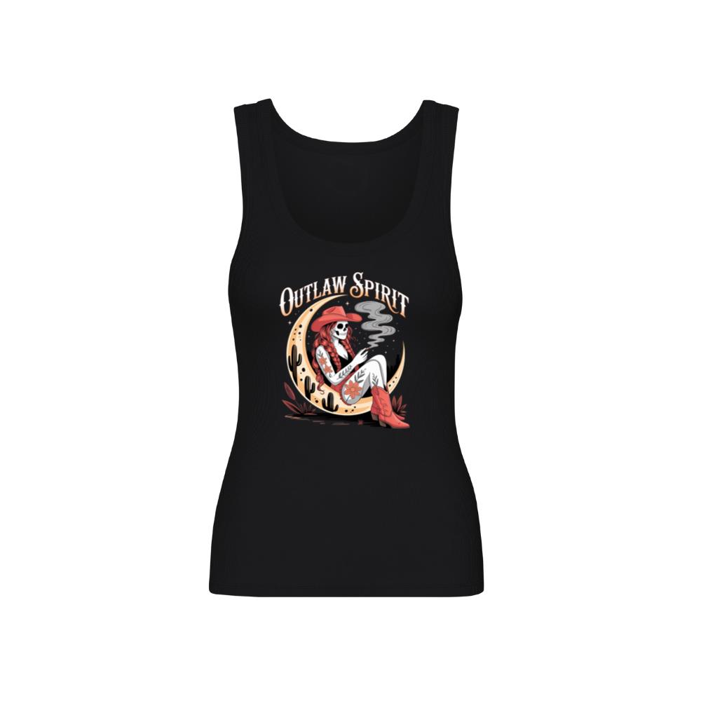 Outlaw Spirit Cowgirl Skeleton Western Style TankTop