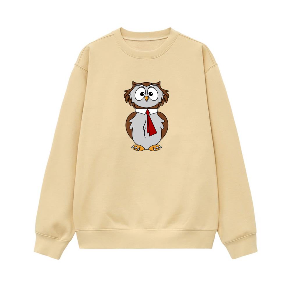 Owl Wearing Red Business Tie Sweatshirt