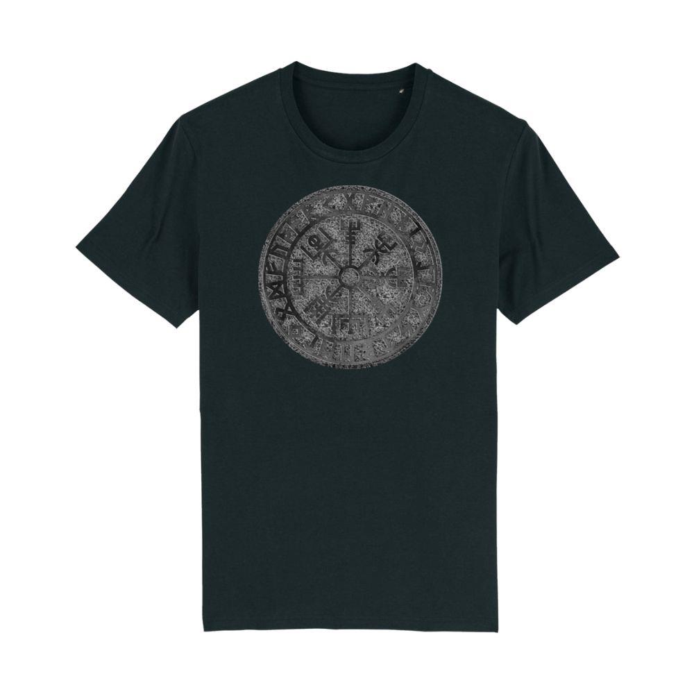 Pagan Viking Stone Compass Magic Symbols Runes Vegvisir T-Shirt