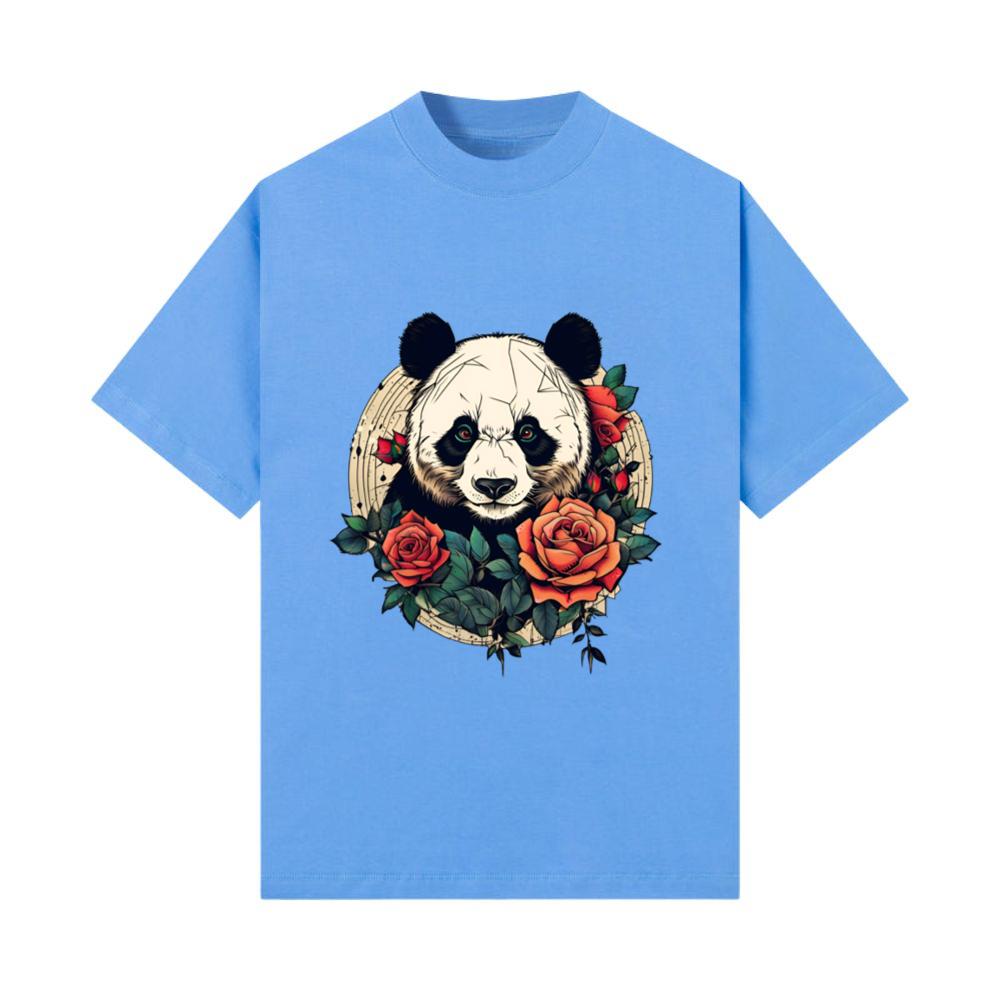 Panda _ Roses _ Animal _ black & white _ Bear T-Shirt